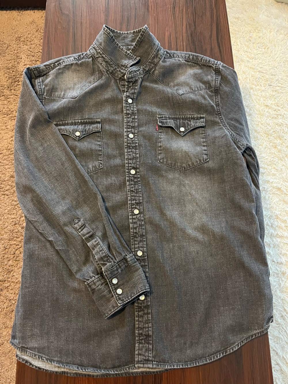 Levi's Vintage Black Denim Western Snap Shirt